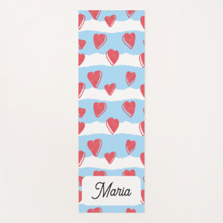Estera de yoga personalizada con corazones yogamatte