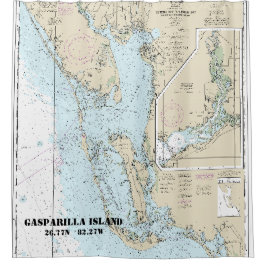 Estero Bay to Lemon Bay Schönheitsdiagramm 1426 Sh Duschvorhang