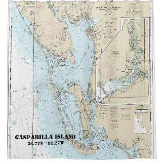 Estero Bay to Lemon Bay Schönheitsdiagramm 1426 Sh Duschvorhang