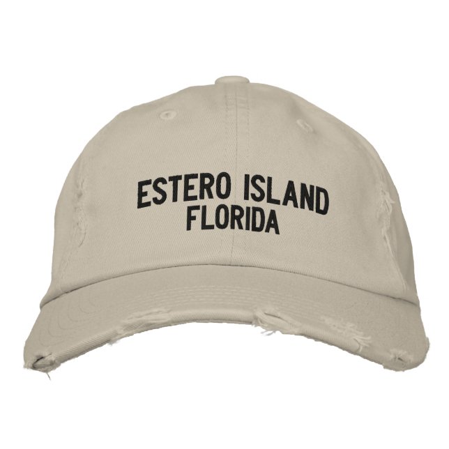 Estero Island, Floride Casquette brodé (Devant)
