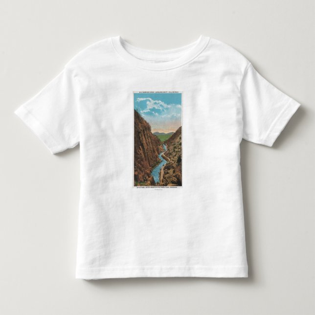 Estes Park, Co - Ansicht von großem Thompson Canon Kleinkind T-shirt (Vorderseite)