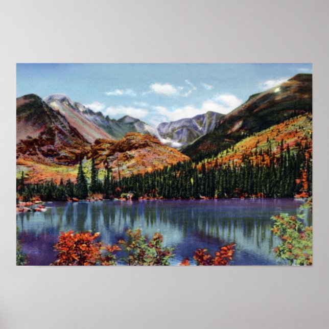 Estes Park Colorado Bärensee und Long's Peak Poster (Vorne)
