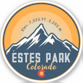 Estes Park Colorado Berge Retro Sonnenuntergang Sk Aufkleber