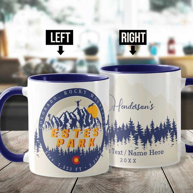 Estes Park Colorado Flag Berge Wandern Tasse (Von Creator hochgeladen)