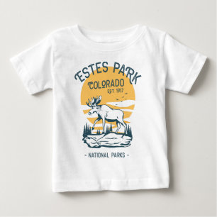 Estes Park Colorado Nationalpark Elch Sonnenunterg Baby T-shirt