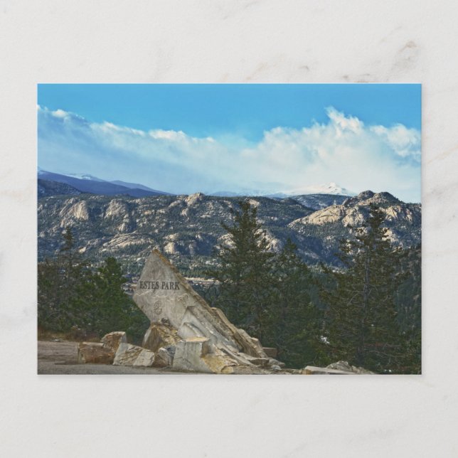 Estes Park, Colorado, Overlook Sign Postkarte (Vorderseite)