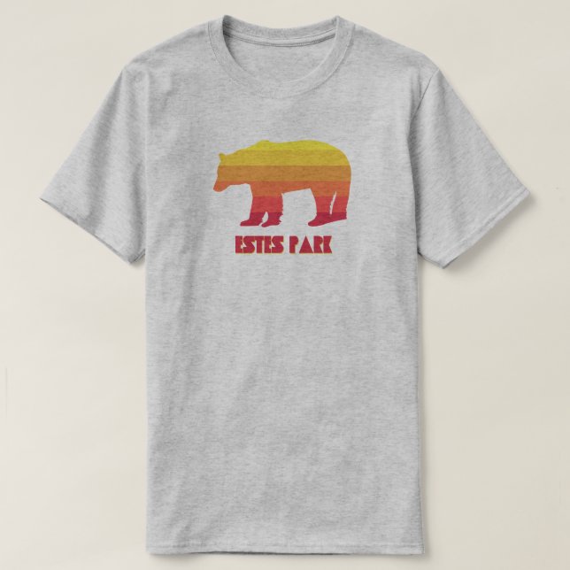 Estes Park Colorado Rainbow Bear T-Shirt (Design vorne)