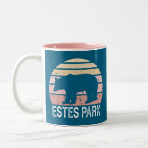 Estes Park Colorado Retro Bär Zweifarbige Tasse