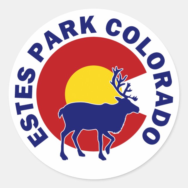 Estes Park, Colorado Runder Aufkleber (Vorderseite)