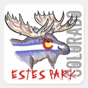 Estes Park Colorado stickers design elk