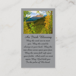 Estes Park Irish Blessing Yellow Green Blue Visitenkarte