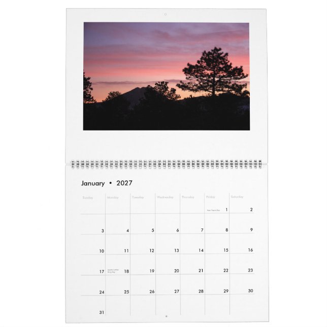 Estes Park Sunrise/Sunset 2015 Kalender (Jan 2027)