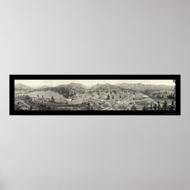 Estes Park Village, CO Foto 1919 Poster (Vorne)