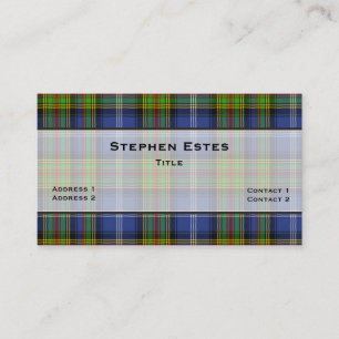 Estes Traditional Tartan Kariert Custom Visitenkarte
