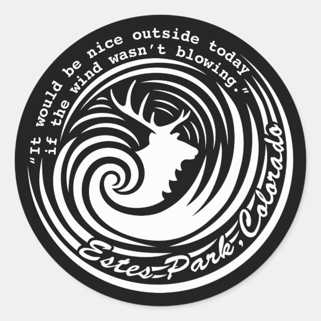 Estes wind black sticker (Vorderseite)