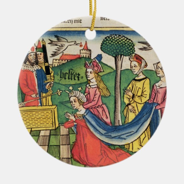 Esther 2 15-18, Esther wird beschlossen, um Keramik Ornament (Vorne)