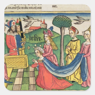 Esther 2 15-18, Esther wird beschlossen, um Quadratischer Aufkleber