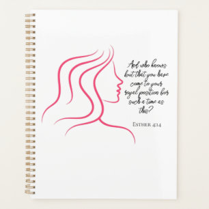 Esther 4:14 Bibel Verse Rosa Silhouette Planer