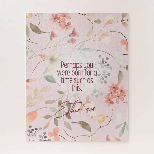 Esther 4:14 Bibelvers Kunst (Vertikal)