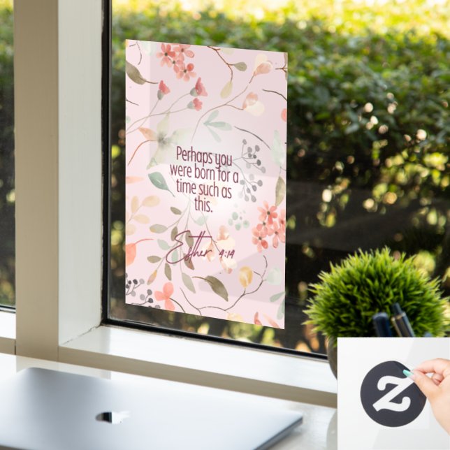 Esther 4:14 Christliche Bibelverse Kunst Fensteraufkleber (Büro)