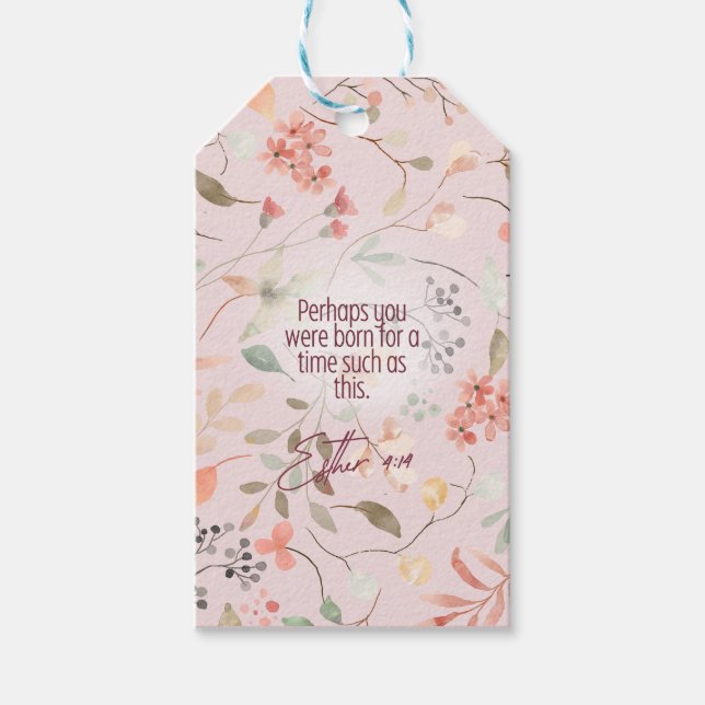 Esther 4:14 Christliche Bibelverse Kunst Geschenkanhänger (Vorderseite)