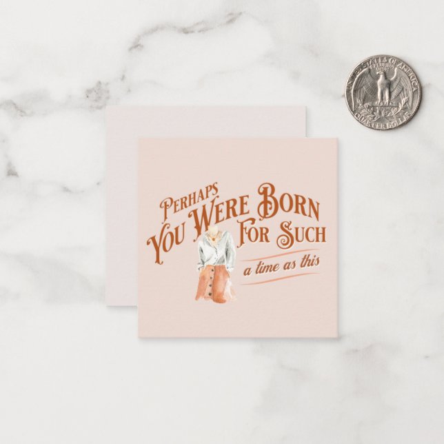 Esther Bible Verse Feminine Carte pour notes (Devant/Arrière en situation)