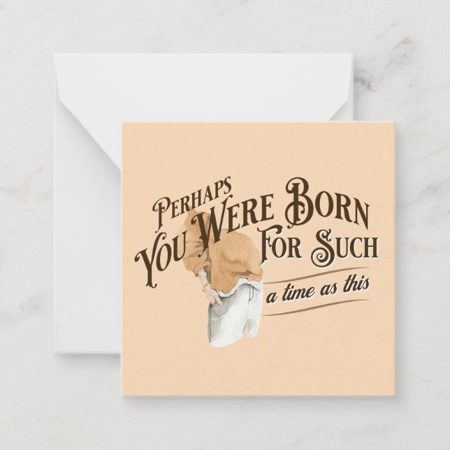 Esther Bible Verse Feminine Notecard Mitteilungskarte (Vorderseite)