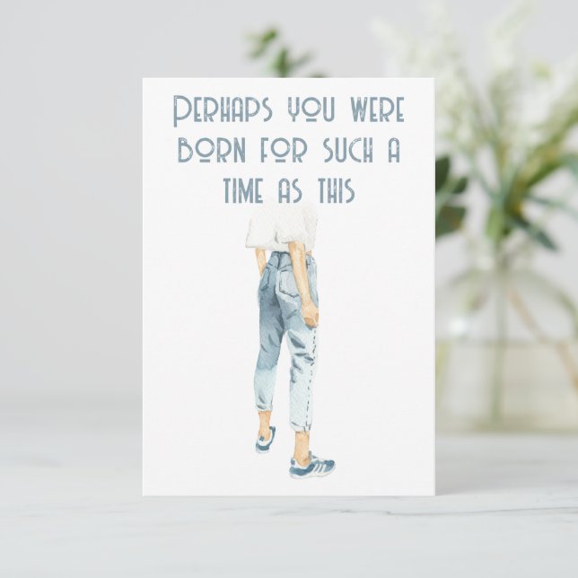 Esther Bible Verse Notecard Mitteilungskarte (Stehend Vorderseite)