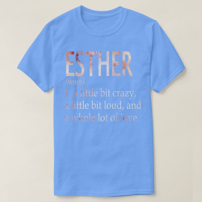 Esther Girl Name Definition T-Shirt (Design vorne)