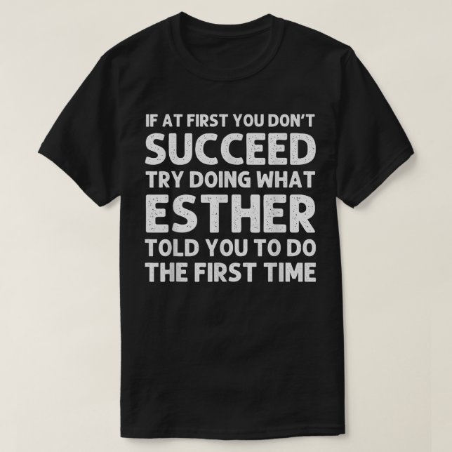 ESTHER Name Personalisiert Birthday Funny Christma T-Shirt (Design vorne)