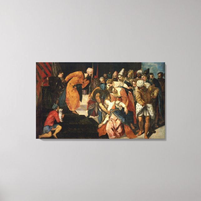 Esther vor Ahasuerus, 1548 Leinwanddruck (Vorderseite)