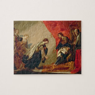 Esther vor Ahasuerus, c.1645-50 (Öl auf Ca