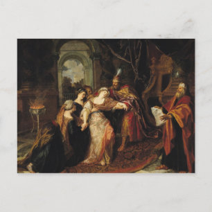 Esther vor Ahasuerus, vor 1697 Postkarte
