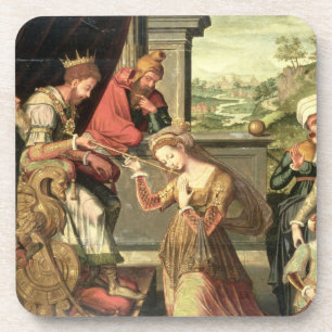 Esther vor König Ahasuerus mit Haman, das gesende Getränkeuntersetzer
