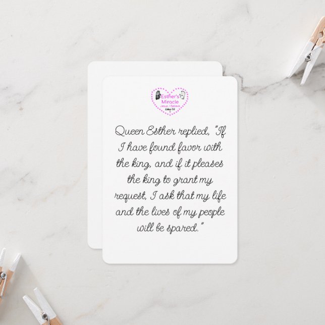 Esther's Wunderstationary mit Umschlägen Einladung (Vorderseite/Rückseite Beispiel)