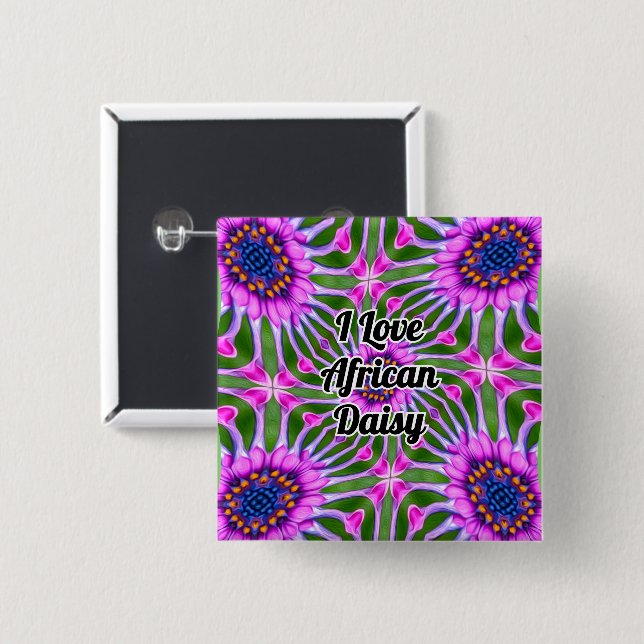 Esthetic Daisy Pattern Button (Vorne & Hinten)