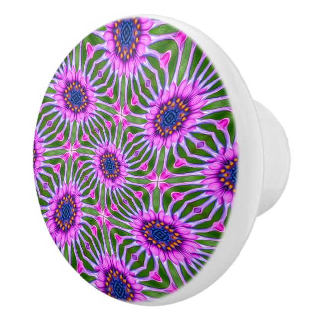 Esthetic Daisy Pattern Keramikknauf (Rechts)