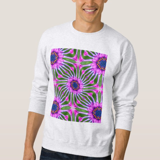 Esthetic Daisy Pattern Sweatshirt (Vorderseite)