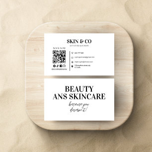 Esthetician Beauty Skincare Salon Minimalistisch Visitenkarte