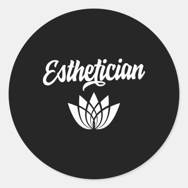 Esthetician Estheticians Professionals Team Facial Runder Aufkleber (Vorderseite)