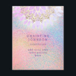 Esthetician falsch Rainbow Colors Glitter Flyer<br><div class="desc">beruflicher Flyer</div>