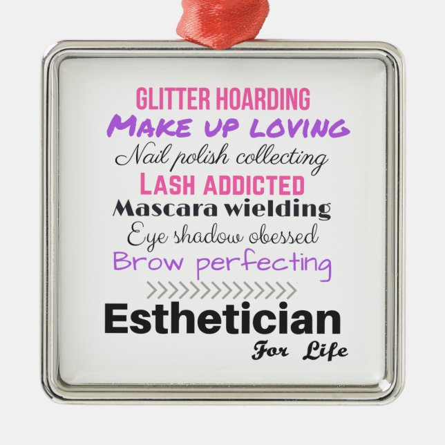 Esthetician für das Leben Silbernes Ornament (Vorne)