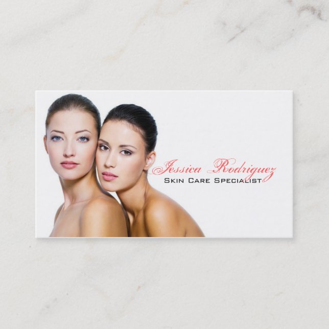 Esthetician-Schönheit Skincare Visitenkarten Visitenkarte (Vorderseite)