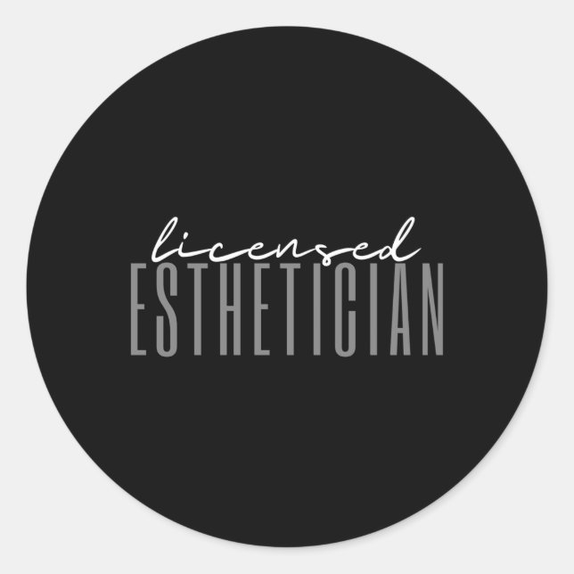 Esthetician Skin Care Runder Aufkleber (Vorderseite)