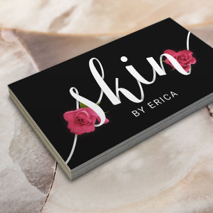 Esthetician Skin Salon Blume & Paper Typografy Visitenkarte