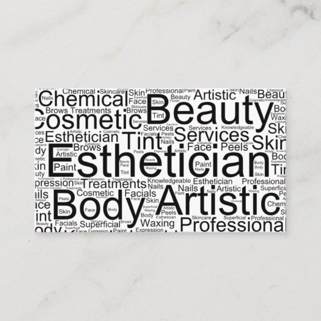 Esthetician-Visitenkarte Visitenkarte (Vorderseite)