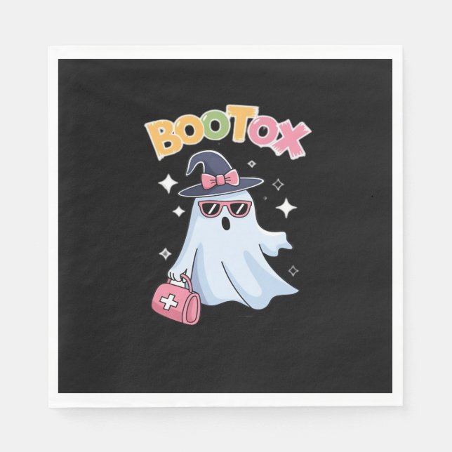 Esthetiker Botox Halloween ästhetische Krankenschw Serviette (Vorderseite)