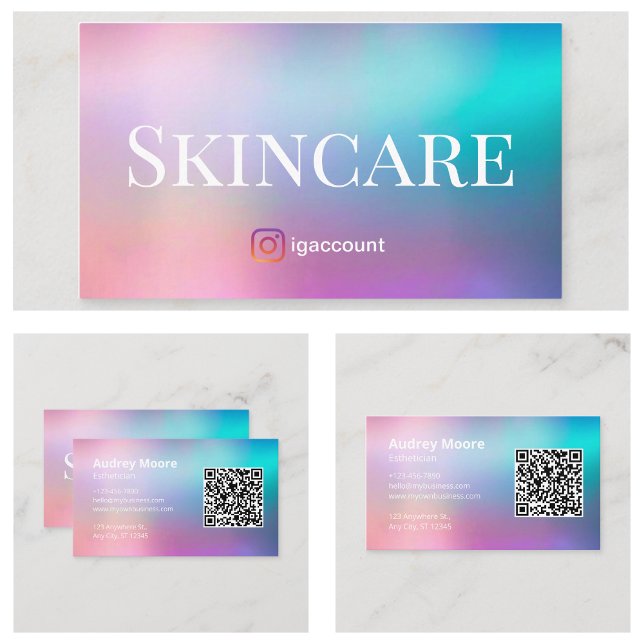 Esthetiker Skincare Visitenkarte (Esthetician Skincare Business Card
)
