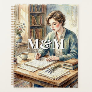 Esthétique Poète, Monogramme Aquarelle Fantaisie O