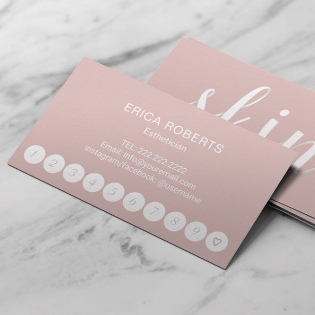 Esthetische Skincare Blush Pink Typografy WELLNESS Treuekarte (Von Creator hochgeladen)
